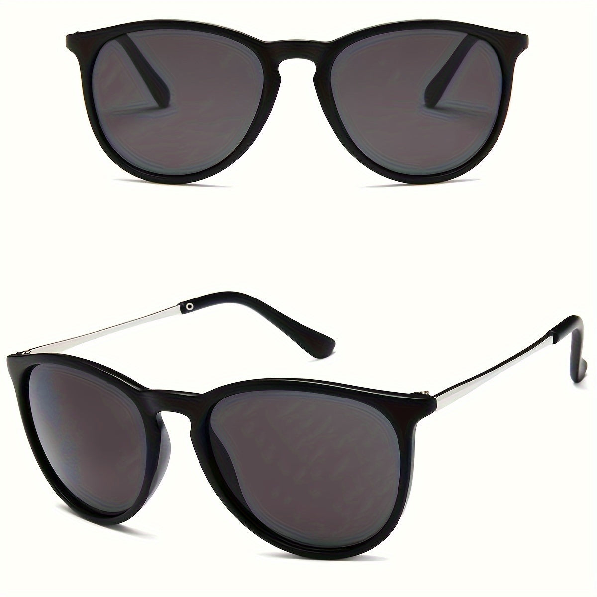 Casual Full Rim Glasses with Anti-Reflective PC Lenses Stainless Steel Frame for Hiking and Daily Wear