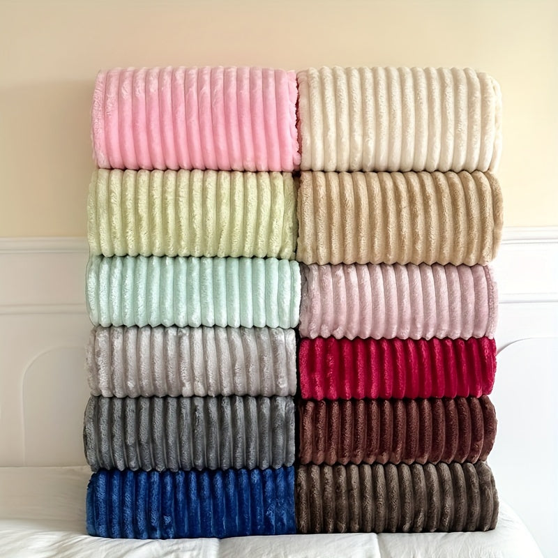 Soft Flannel Throw Blanket for Couch Bed Travel and Camping 50x60 Inches