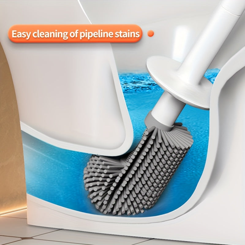 Plastic Toilet Brush Set Wall-Mounted Reusable Cleaning Tool