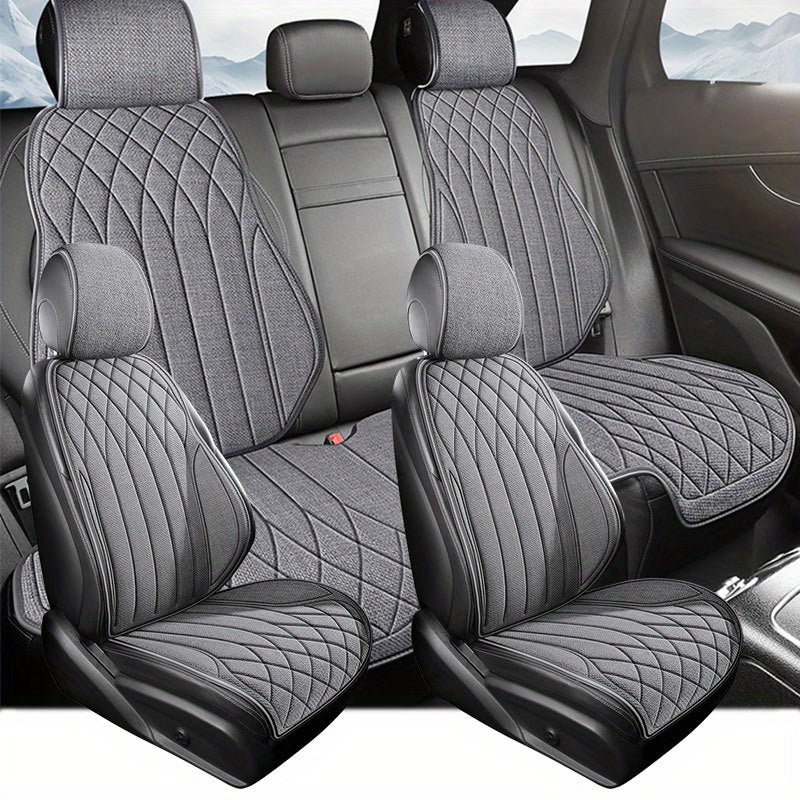 Универс cover для автомобильных сидений в стиле лен, с вентиляцией, без запаха, износостойкий для всех сезонов
