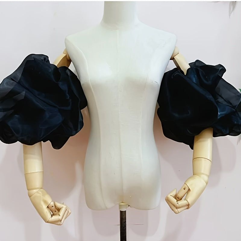 Luxurious Puffy Cloud Sleeves Bridesmaid Accessories for Weddings Polyester Hand Wash