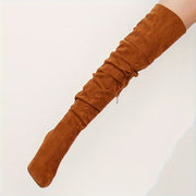 Women's Faux Leather Stiletto Heel Boots Pointed Toe Winter Black