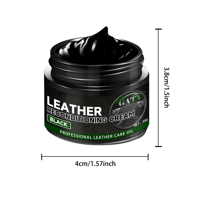 Acondicionador de cuero para asientos de coche y muebles, negro, 1 paquete
