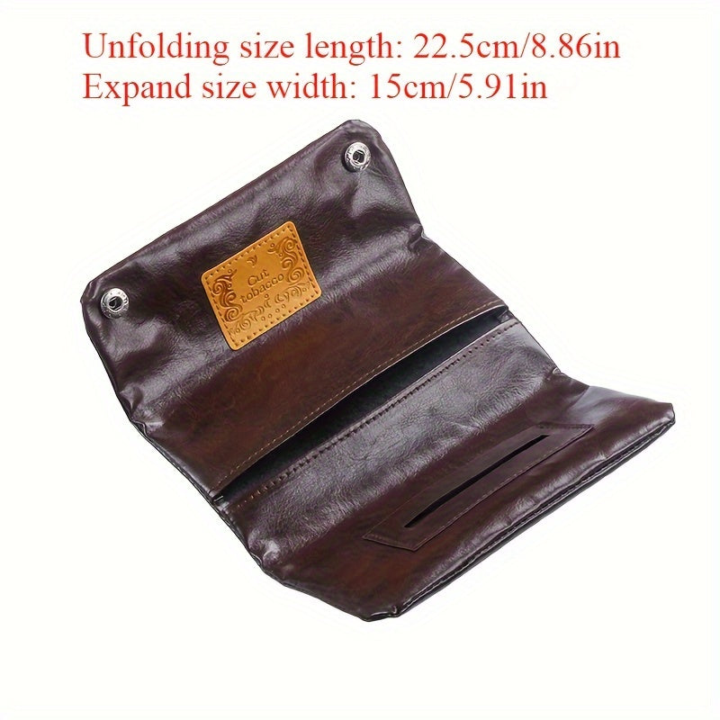 Vintage faux leather tamakiq uchun portativ saqlash sumkasi ko‘p funksiyali