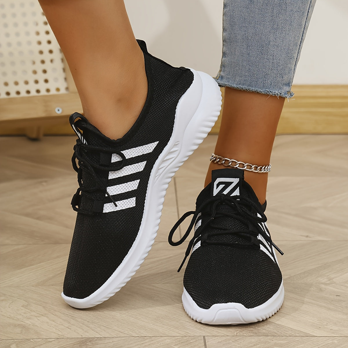 Women's Knit Slip-On Casual Shoes Breathable Lightweight Autumn Comfort