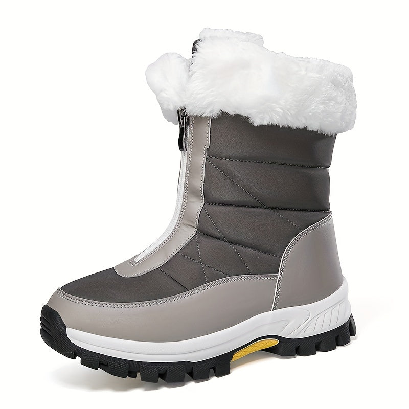 Women's Mid-Calf Winter Boots With Warmth Insulation Plush Lining