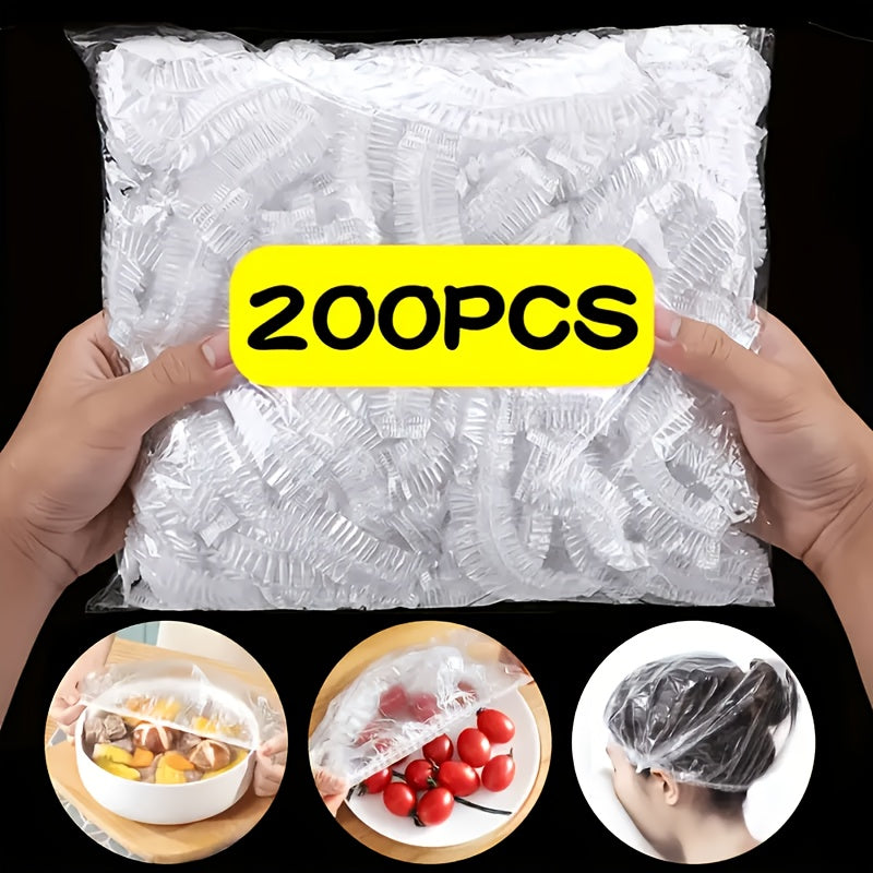 100pcs Reusable Translucent Plastic Food Storage Wrap for Freshness Preservation
