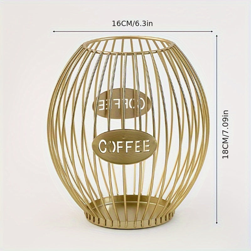 Organizador de cápsulas de café de hierro para cocina, negro, almacenamiento y exhibición