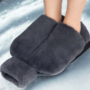 Large 2L Hot Water Bottle with Plush Cover Non-Electric Rubber for Feet and Hands Warmth