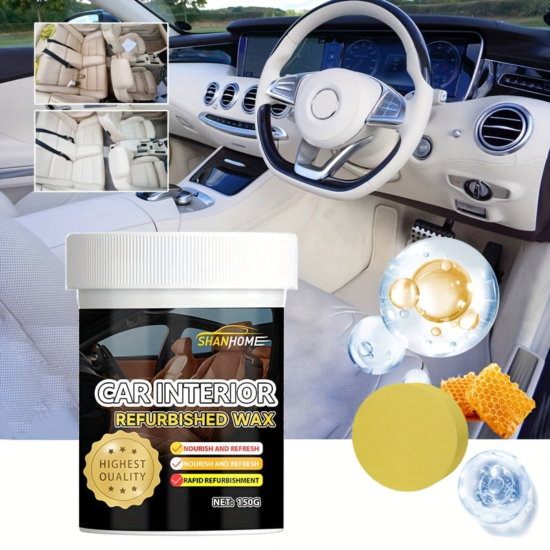 Воск для восстановления интерьера автомобиля 150 мл, кондиционер для шин, кожаная панель