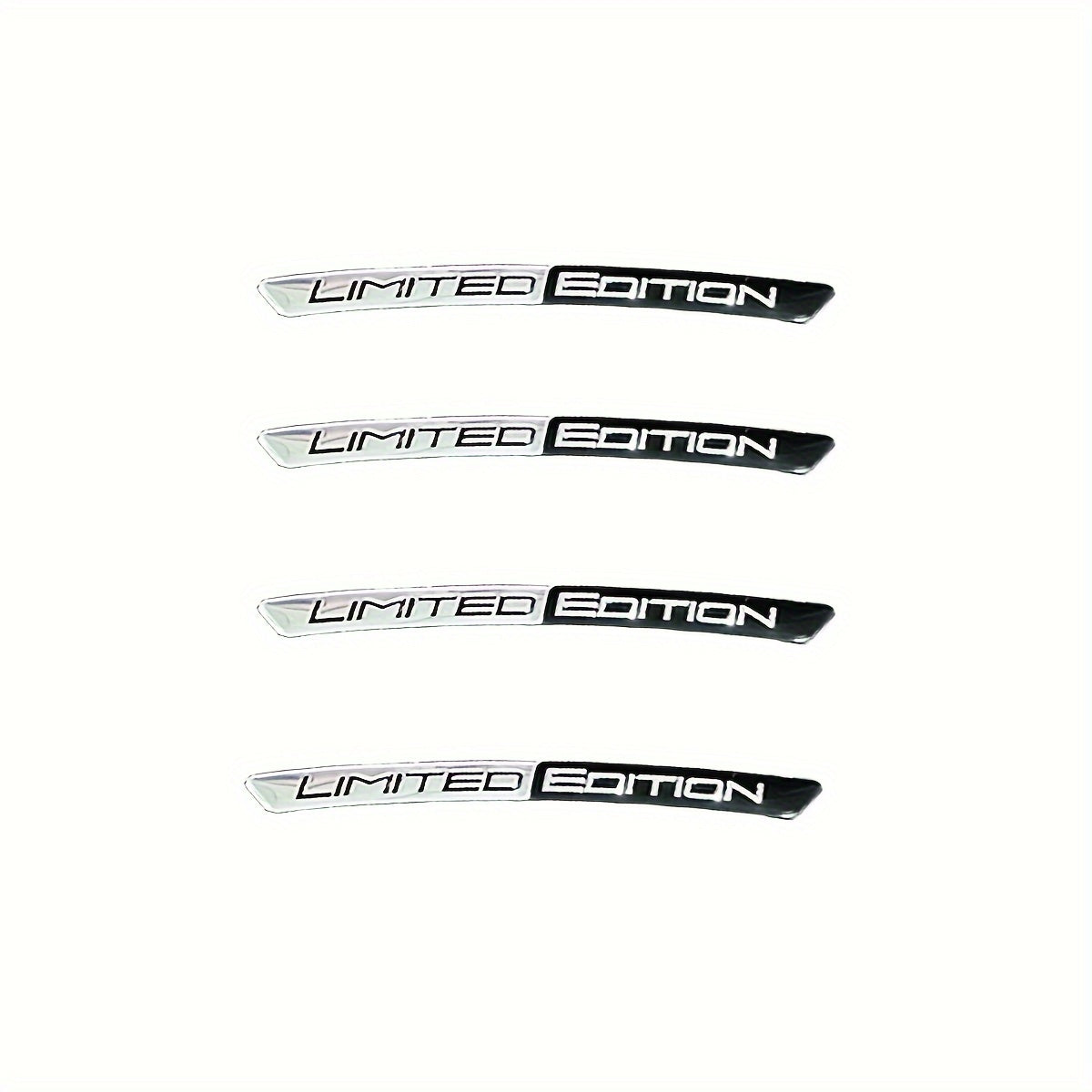 4 Pack Aluminum Car Wheel Hub Stickers Black Red Waterproof Scratch-Free Stickers