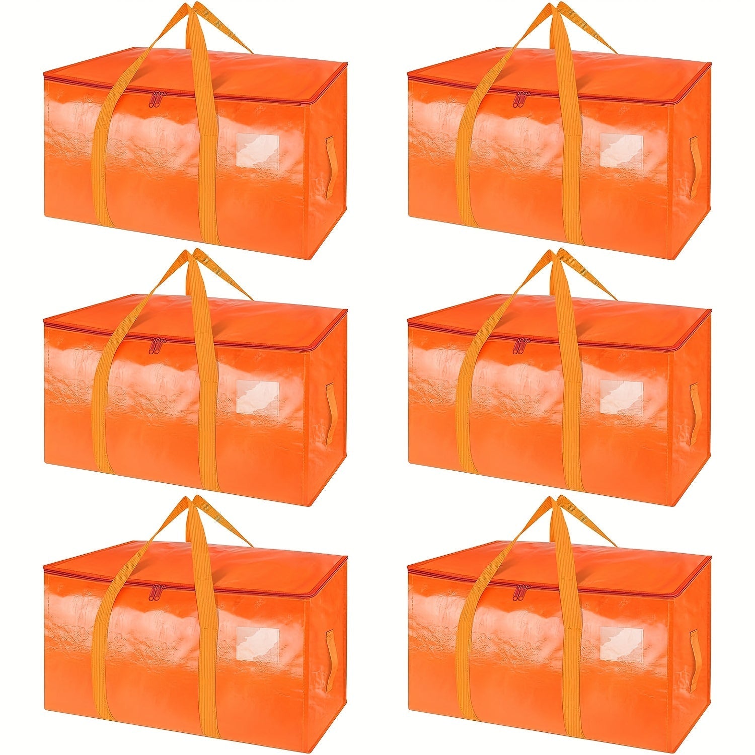 Сумки для переезда экстра большого размера с молниями, ручками для переноски, прочные для хранения - упаковка из 2/4/6 штук. Идеально подходит для организации и экономии пространства в вашей спальне, доме, шкафу или гардеробе.