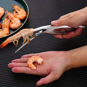 Stainless Steel Shrimp Deveiner Tool - Ergonomic Handle Seafood Prep