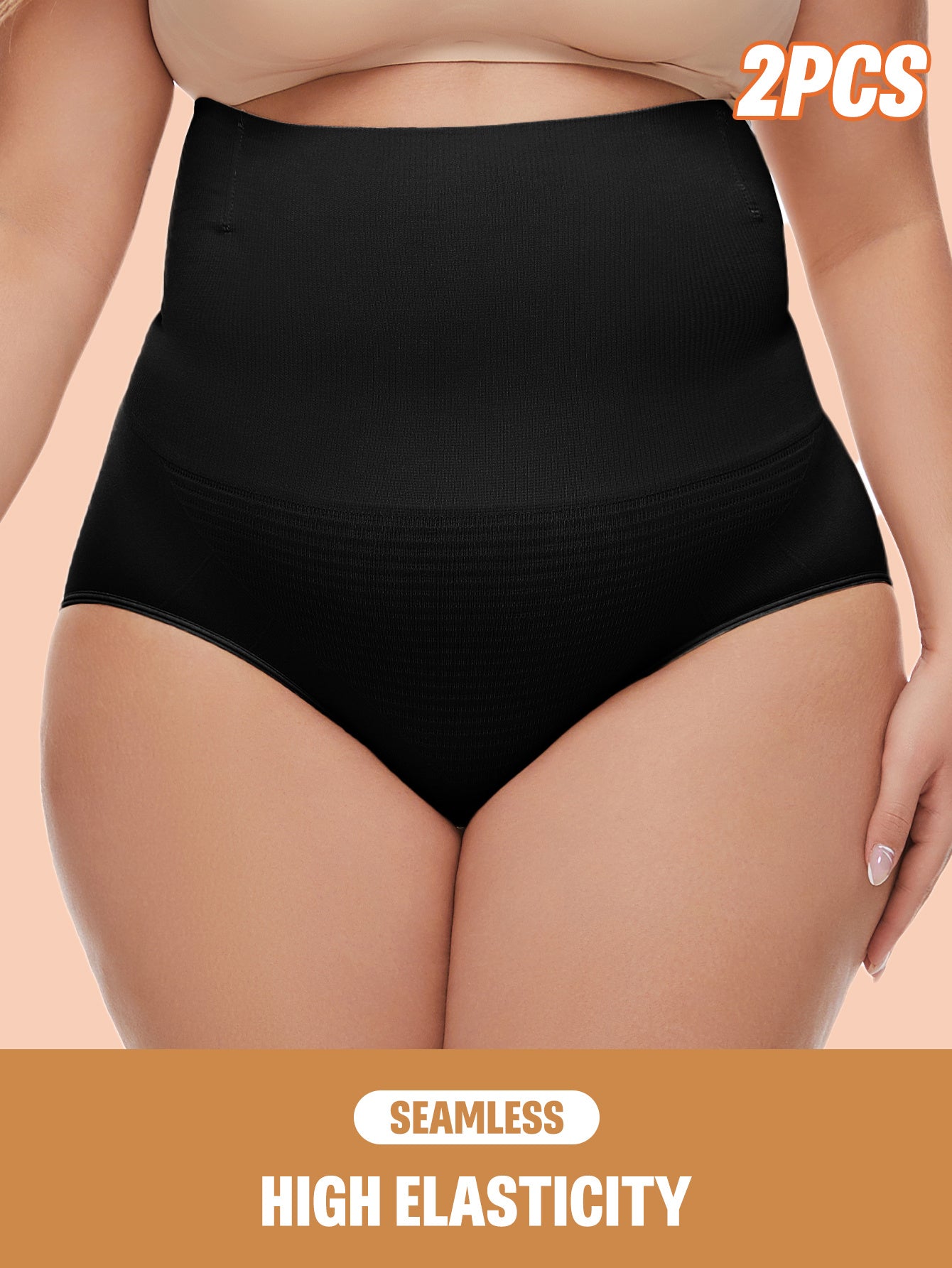 Women's Seamless Breathable Yoga Shorts High-Waisted Tummy Control Black Beige