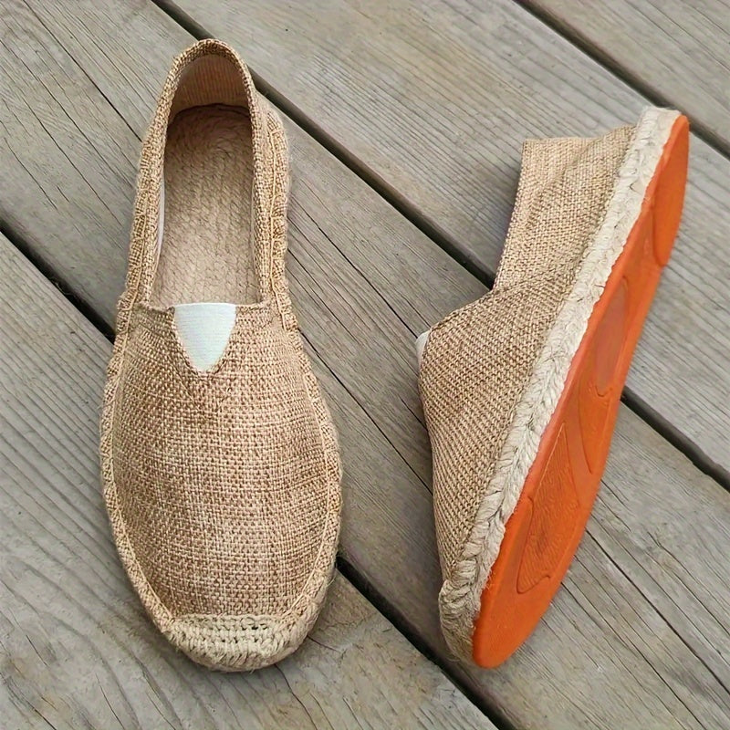 Men's Canvas Slip-On Espadrilles Casual Loafers for Walking and Comfort