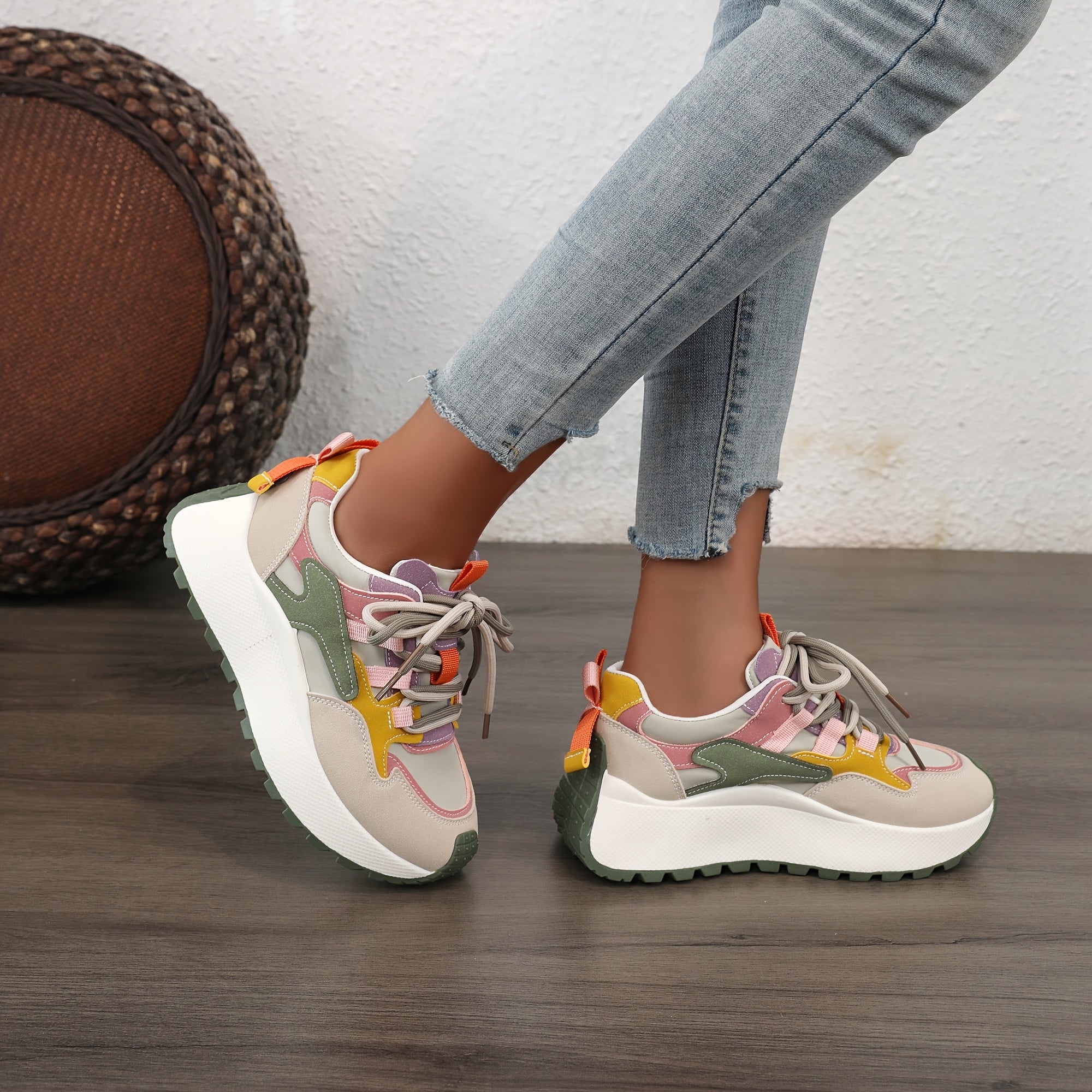 Women's Low-Top Sneakers Mesh Camo Casual Walking Shoes