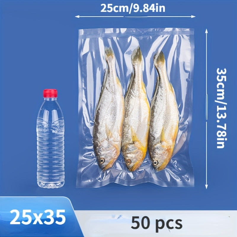 Oila uchun oziq-ovqatni saqlash uchun vakuum yopishqoq sumkasi.