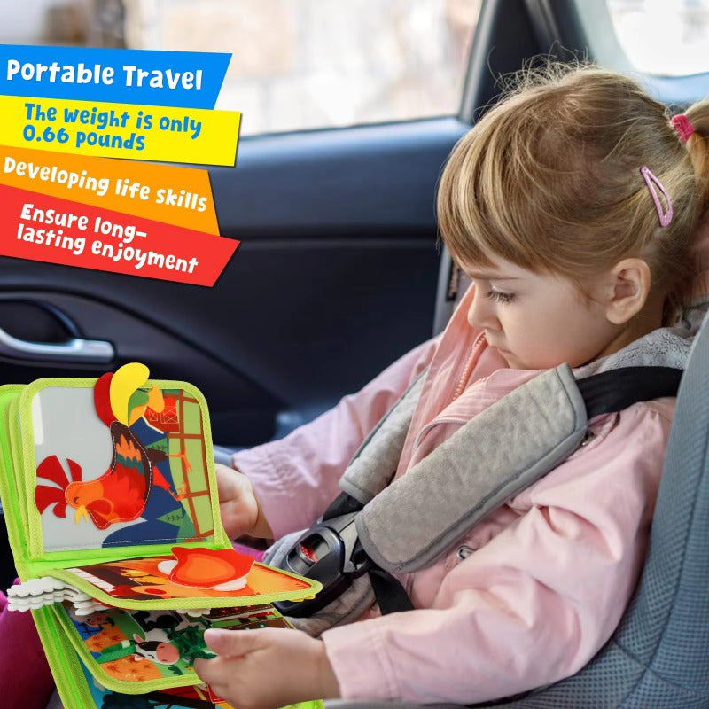 3D Фетровая Тихая Книга: Увлекательная сенсорная игрушка для маленьких детей, которая развивает навыки и способствует раннему обучению.