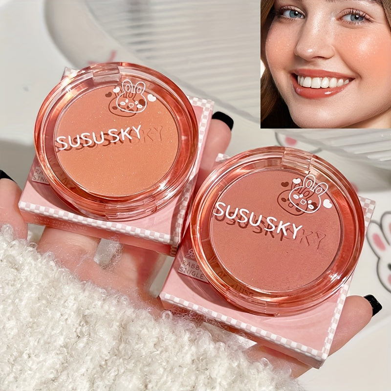 Unisex Blush Disk Set Monochrome Highlight Contour Brightening Makeup