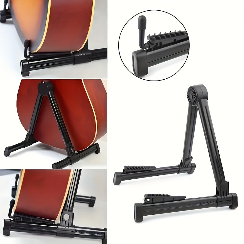 Adjustable Foldable A-Frame Guitar Stand for Acoustic Electric Violins Basses Ukuleles