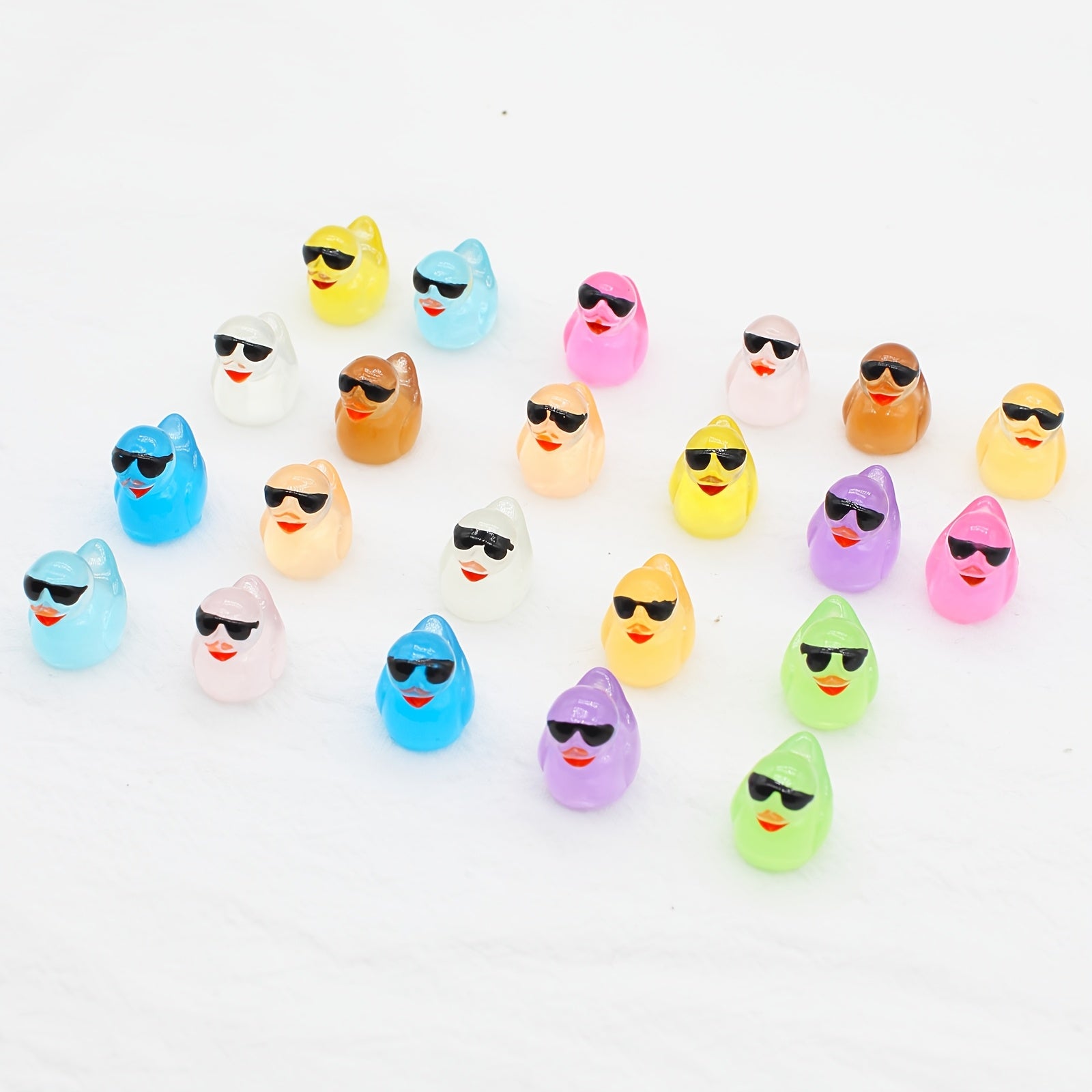 Kids Duck Shoe Charms 16-Piece Glow-in-The-Dark Summer Accessories