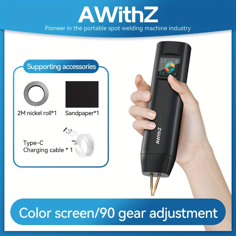 Rangli ekranli, qayta zaryadlanadigan, 90 ta sozlanadigan darajaga ega portativ qo'l spot payvandlovchi, DIY 18650 batareyasi, nikel va temir uchun - elektronika ixlosmandlari, DIYerlar va