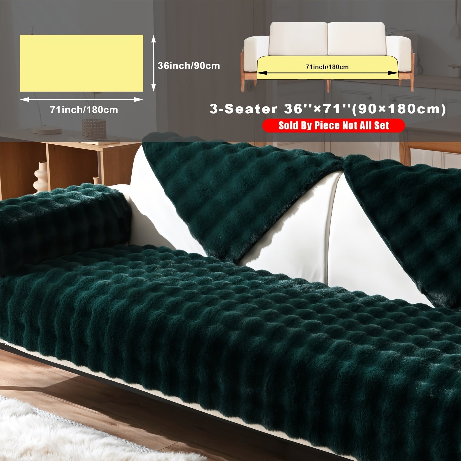 Накидка на диван из флиса для 2-4 местных диванов в 8 цветах, моющаяся в машине, дружелюбная к питомцам, современный дизайн