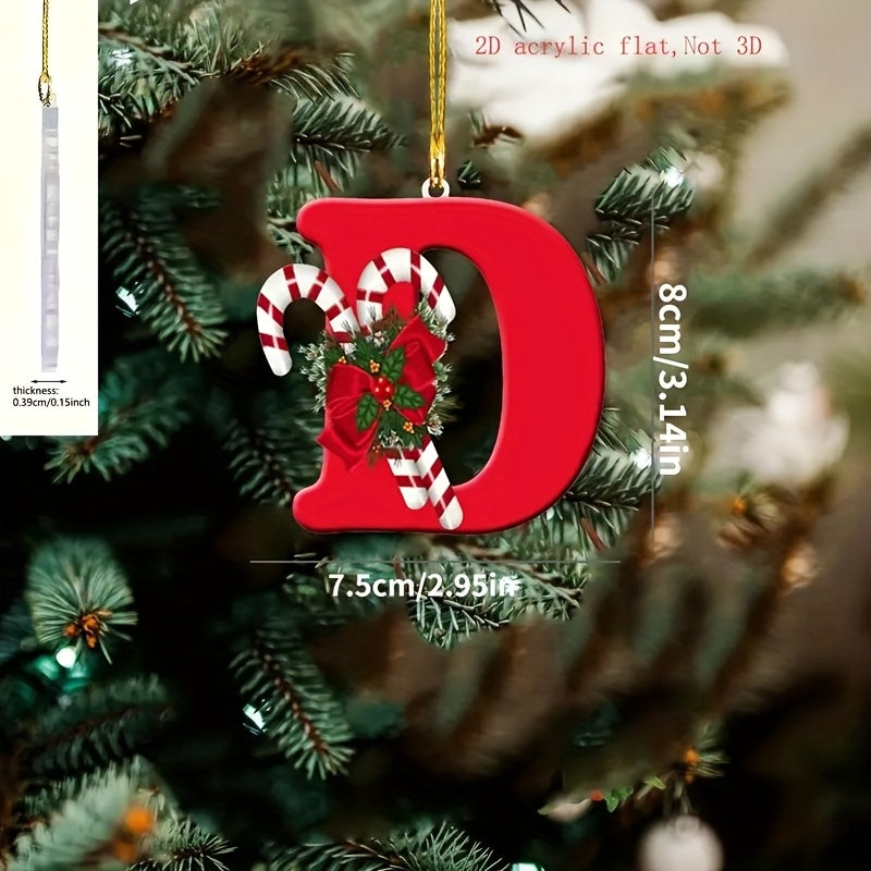 26pcs Acrylic Christmas Tree Ornaments Hanging Pendants for Home and Party Decoration