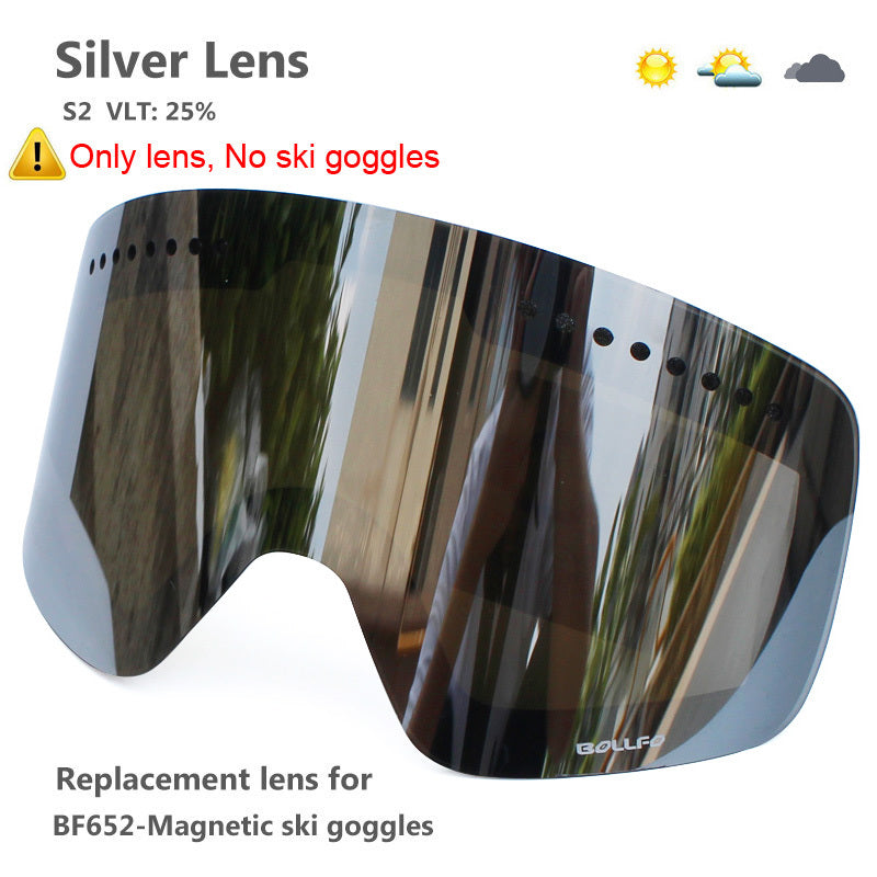 Adult Ski Goggles Mirrored Double Layer Lens TPU Frame for Snowboarding and Ice Skating