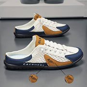 Men's Casual Slip-On Shoes Rubber Sole Fabric Upper All-Season Solid