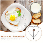 Stainless Steel Egg Rings Set with Heart and Star Shapes for Frying Eggs and Pancakes