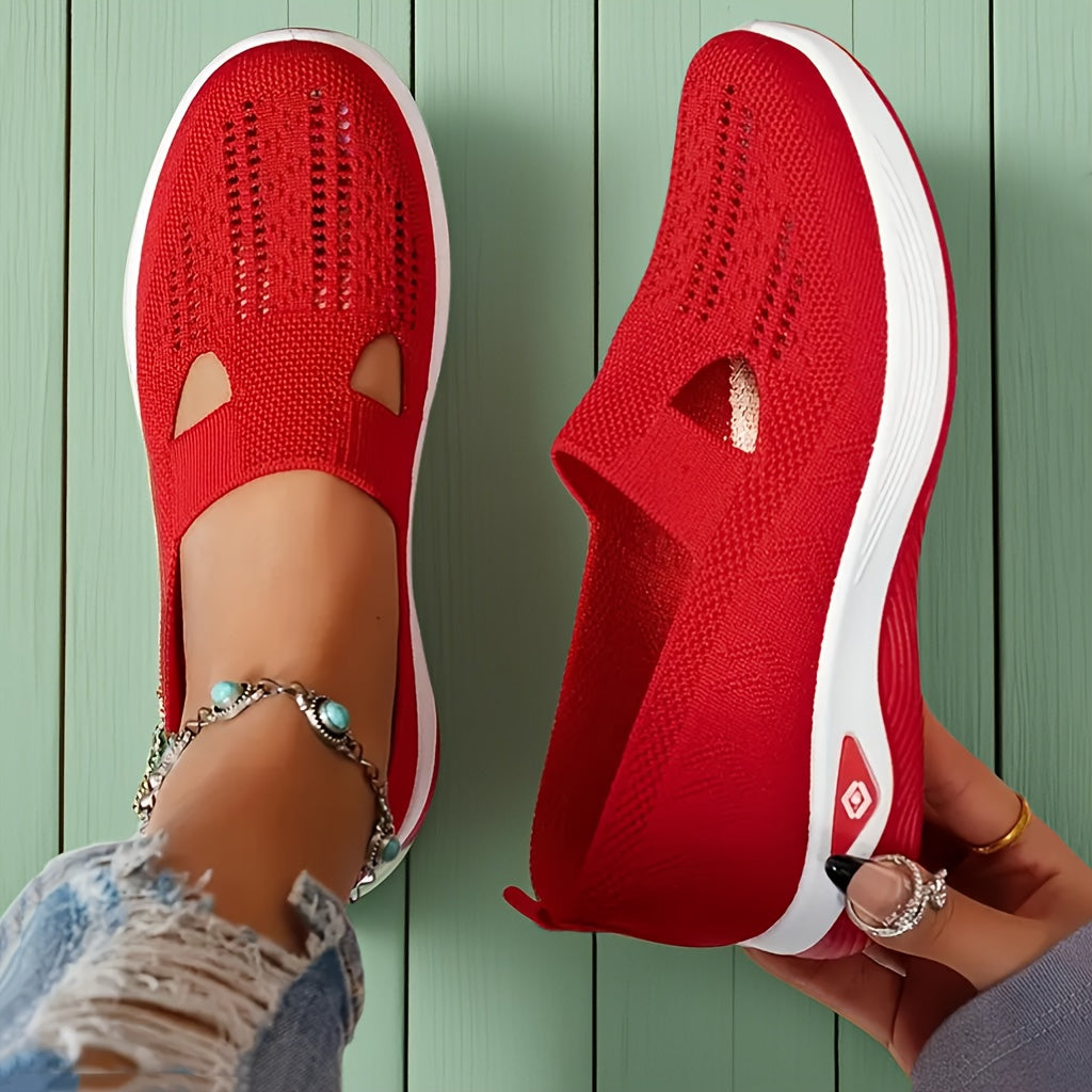 ayollar uchun nafas oluvchi slip-on sport poyabzali, kundalik plyaj krossovkasi, ko'p rangli