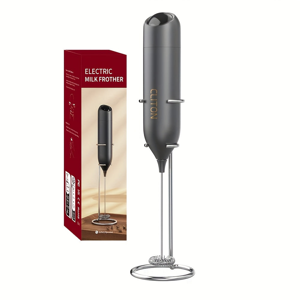 Electric Milk Frother Handheld Battery-Powered Foam Maker for Coffee Cappuccino Matcha Hot Chocolate