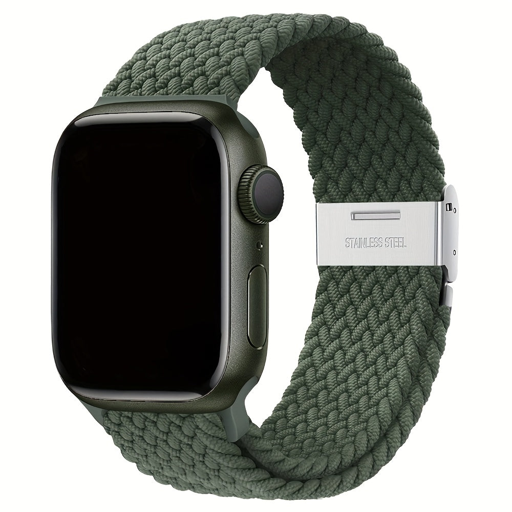 Moslashuvchan Naylon bilan to‘qilgan Solo Loop soat bandi, Apple Watch Series 1-9 Ultra 2 42mm 44mm 45mm 49mm uchun suv o'tkazmaydigan