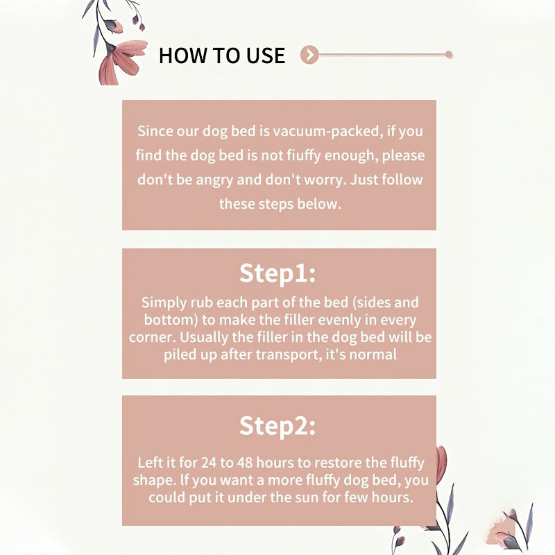 Dog Nest Bed for Small and Large Dogs Oxford Cloth All-Season Cozy Pet Mat