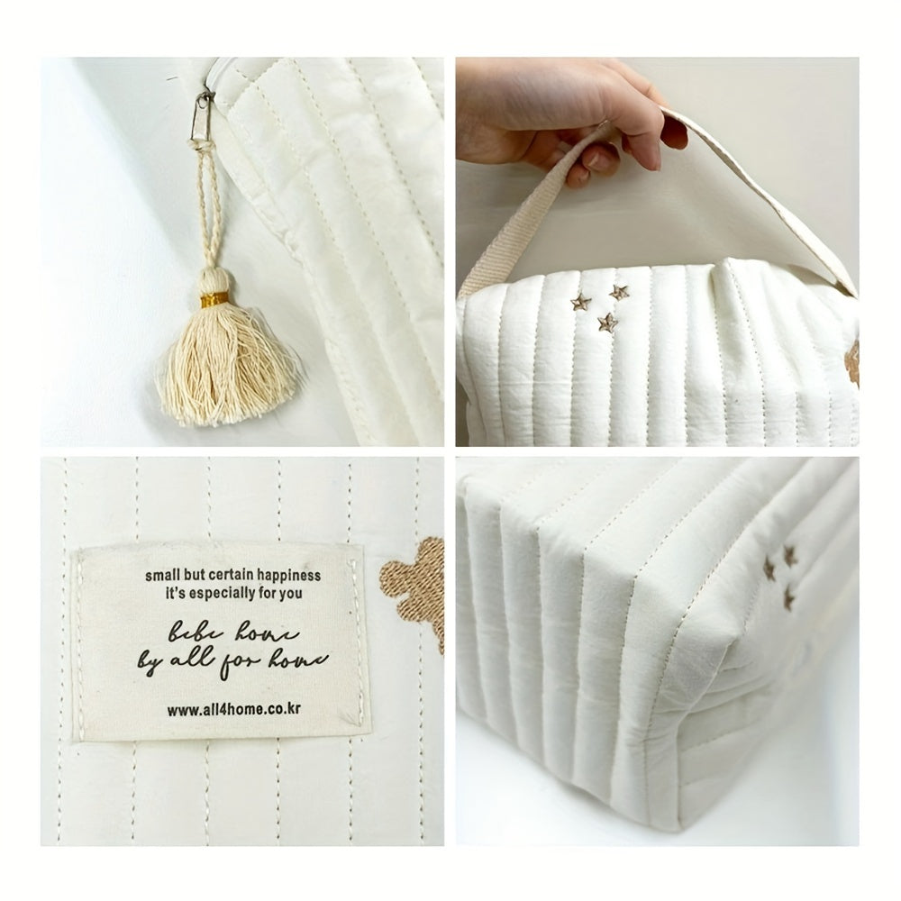 Cute Cartoon Pattern Diaper Bag for Moms with Storage Pockets