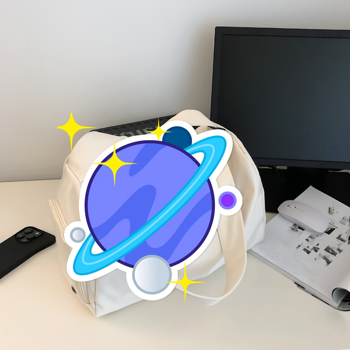 Pink Duffel Bag with Headphone Jack for Gym Travel and Short Trips Lightweight and Stylish