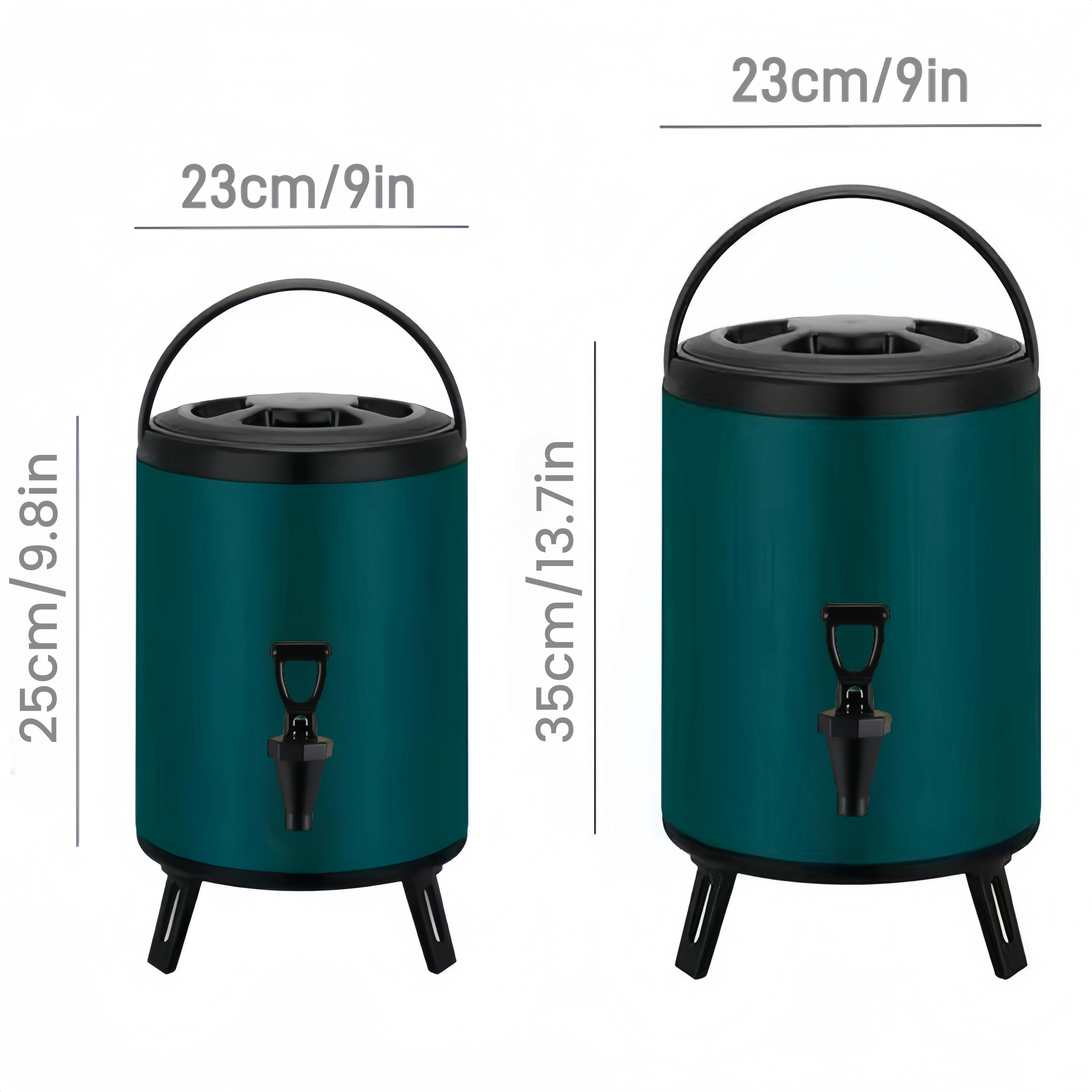 Double Layer Stainless Steel Insulated Bucket with Faucet 6-10L Beverage Cooler