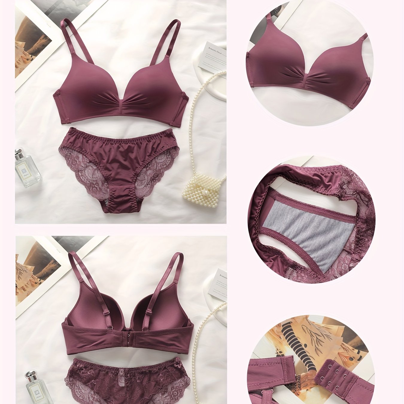 Seamless Wireless Cami Bra and Panties Lingerie Set for Women