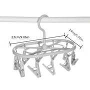Estante plegable a prueba de viento para secar con 10/14 pinzas para ropa para calcetines, ropa interior y muñecas
