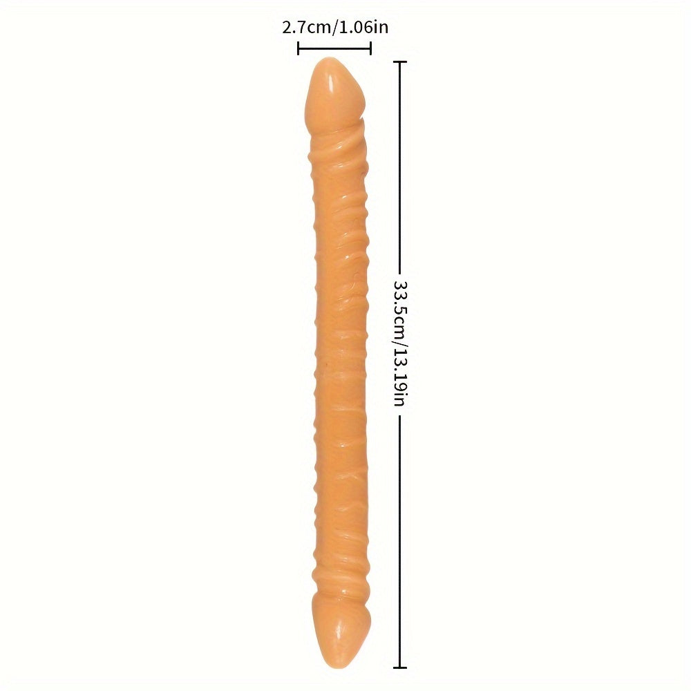 Unisex silikonli ikki boshli ajdar masturbatori 33.5cm, bir nechta ranglarda