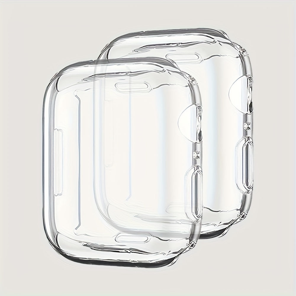 Transparent Full Coverage TPU Watch Case Set for Apple Watch Series 9-2 38mm-45mm