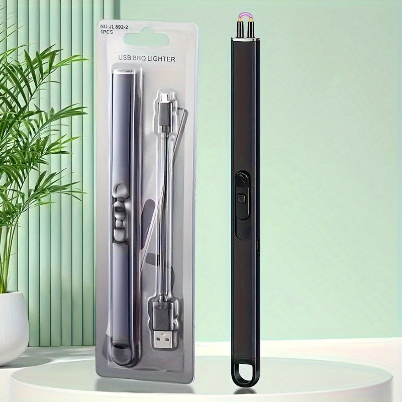 Electric Rechargeable Candle Lighter Windproof Flameless Kitchen BBQ Camping Tool