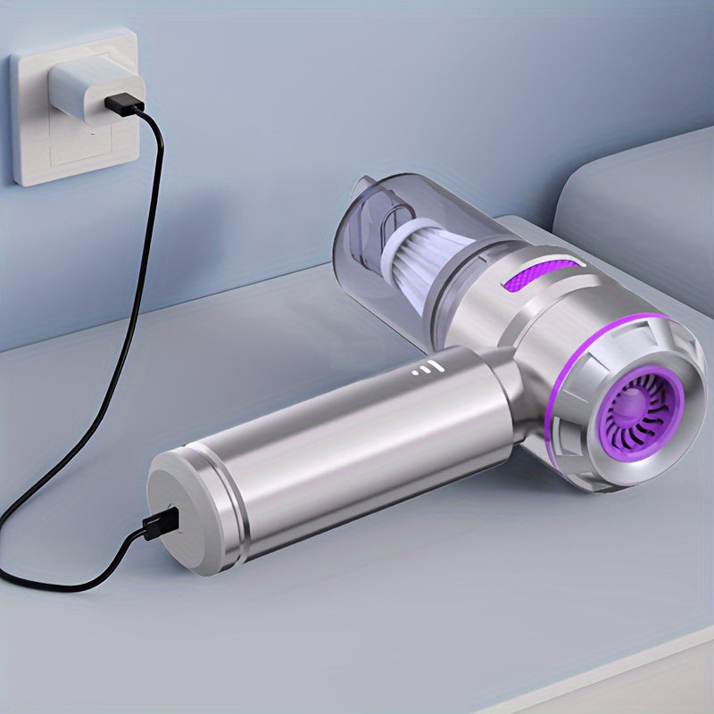 Portable Handheld Vacuum Cleaner With HEPA Filter And USB-C Rechargeable