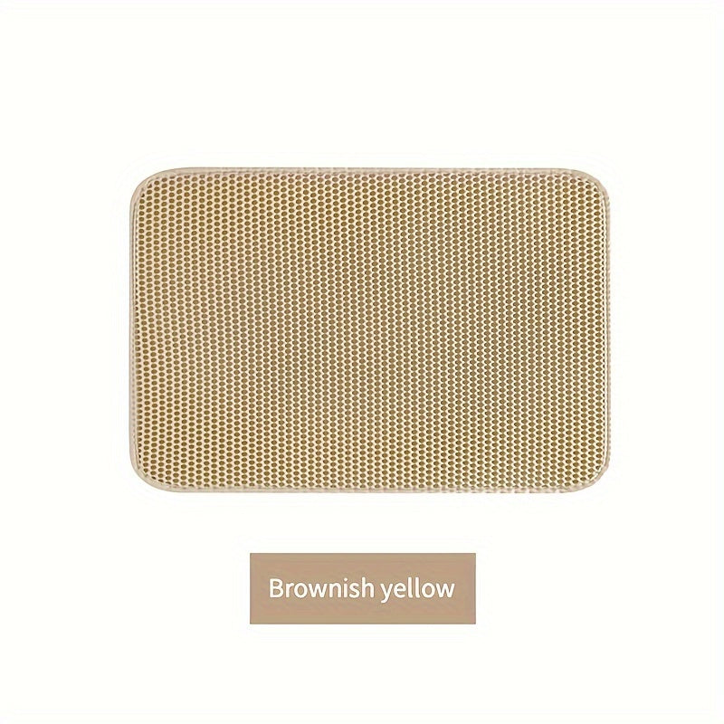 Large EVA Cat Litter Mat Double Layer Honeycomb Waterproof Easy to Clean Scatter Control