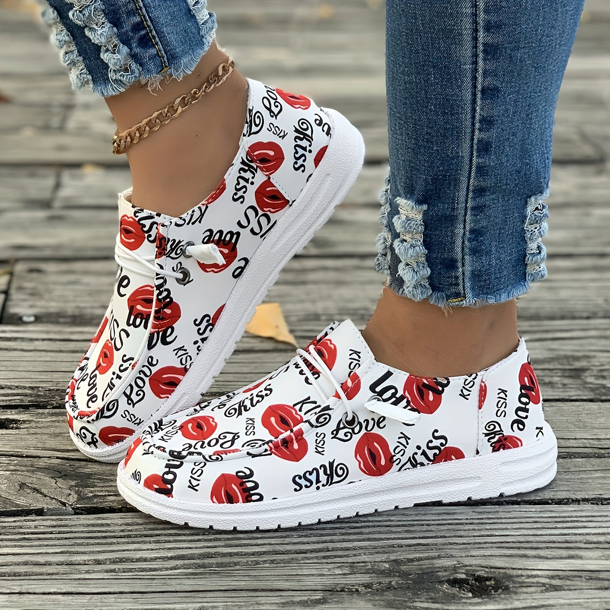 Women's Casual Flat Bottom Sports Shoes Black Comfortable Sneakers