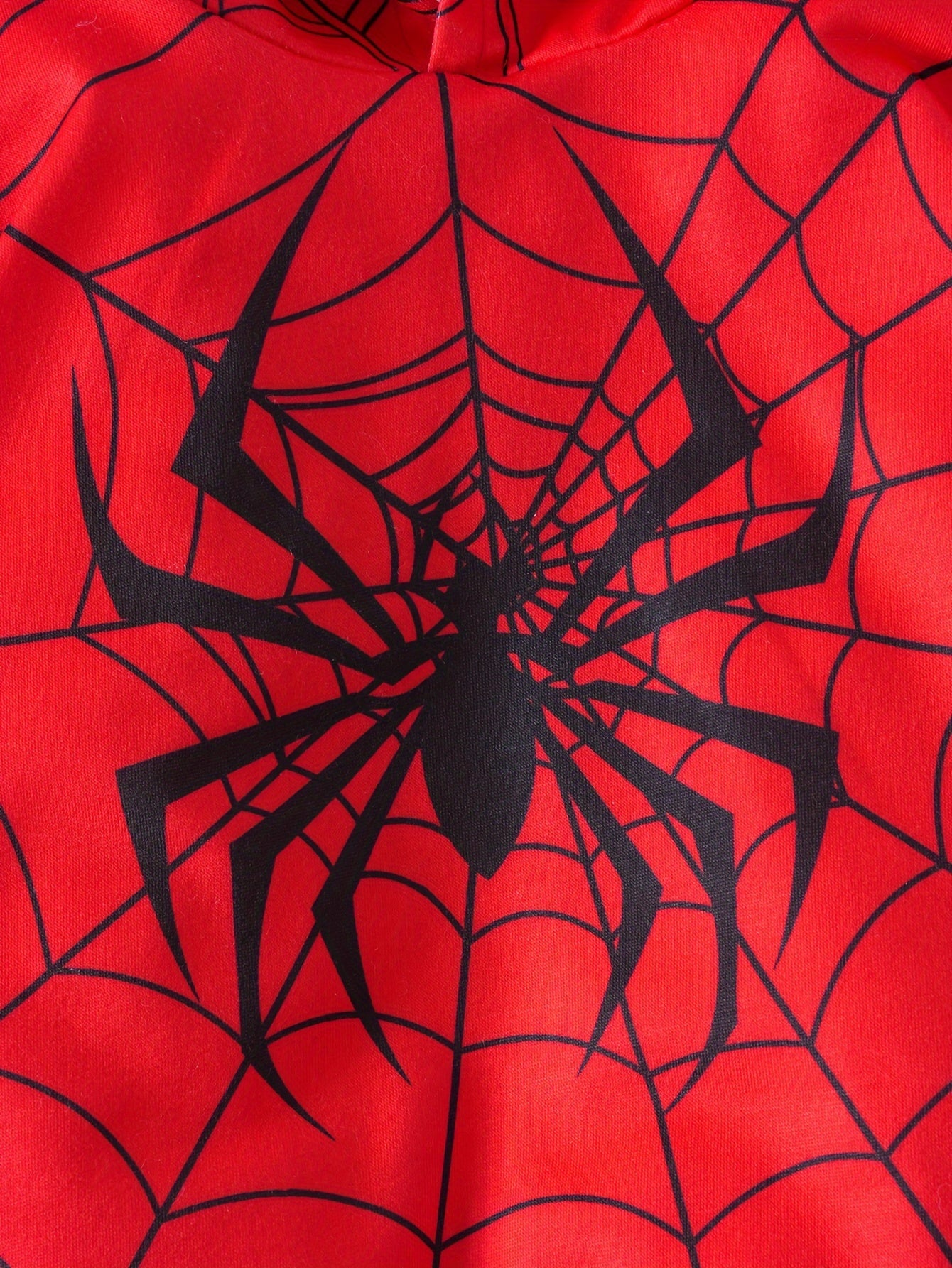 Boy's Spider Print Hoodie and Pants Set Casual Polyester for Daily Outdoor Wear