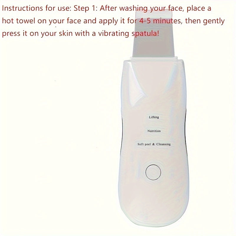Rechargeable USB Facial Cleansing Device with Vibrating Scraping for Women