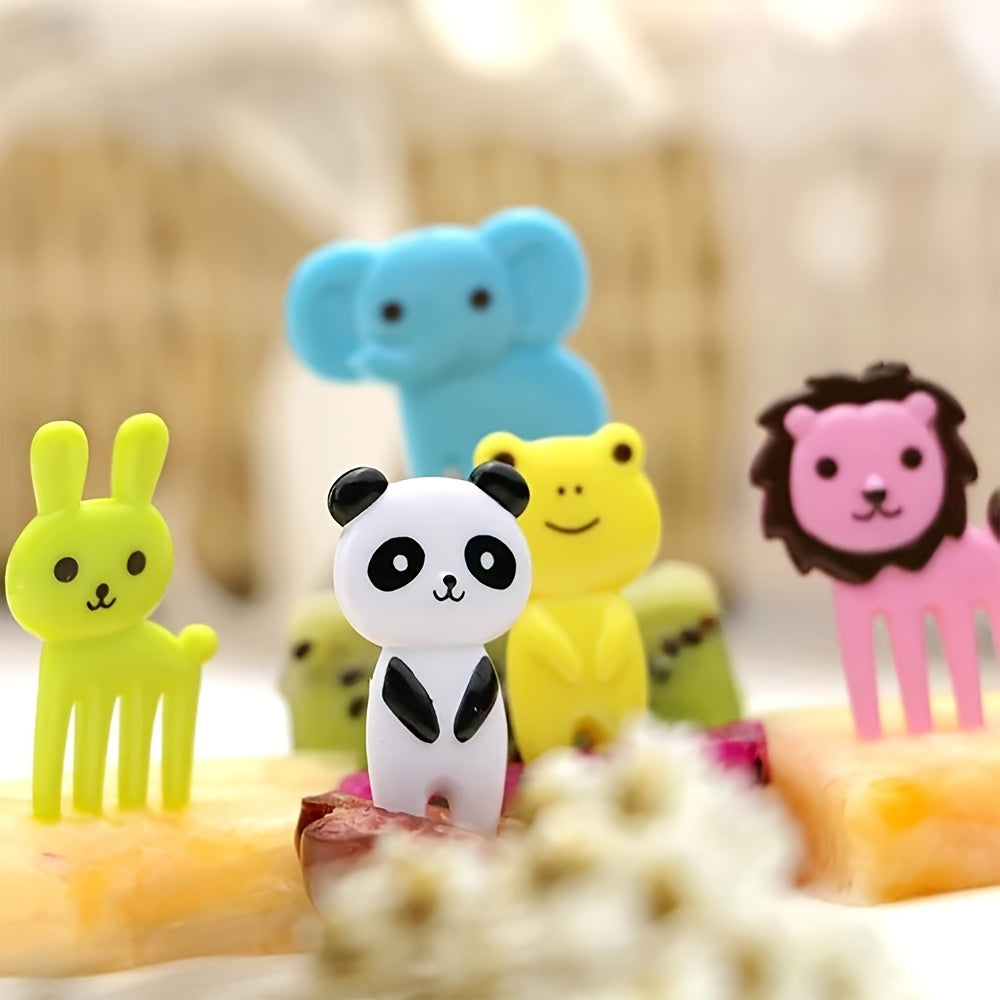 40-Pack Mini Cartoon Fruit and Animal Cake Decoration Picks