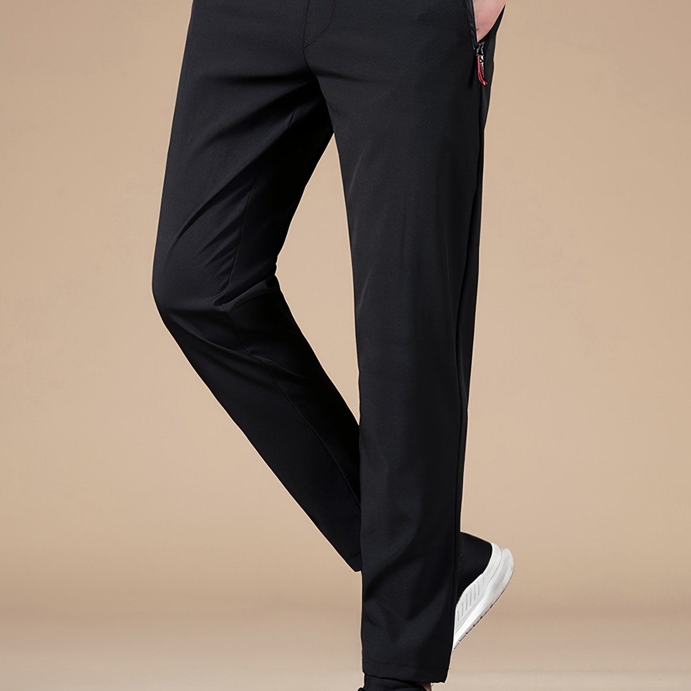 Men's Summer Casual Pants Lightweight Breathable Quick-Dry Solid Color Jogging Trousers